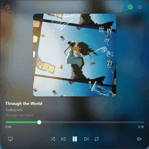 The Spotify widget